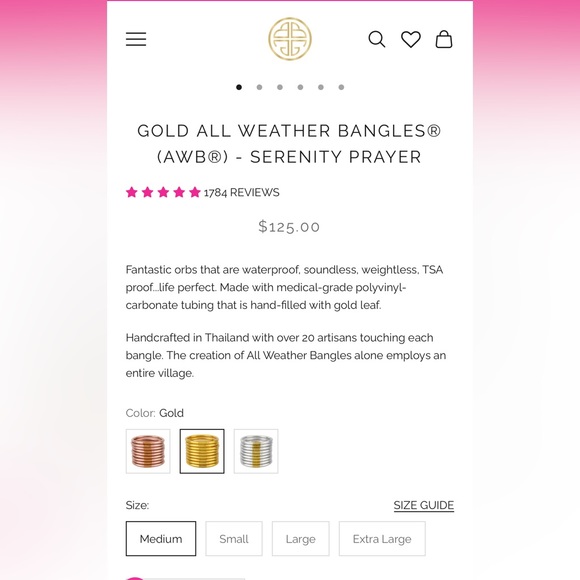 Budhagirl GOLD ALL WEATHER BANGLES - Set of 9 - Size Medium - BRAND NEW - Picture 2 of 13